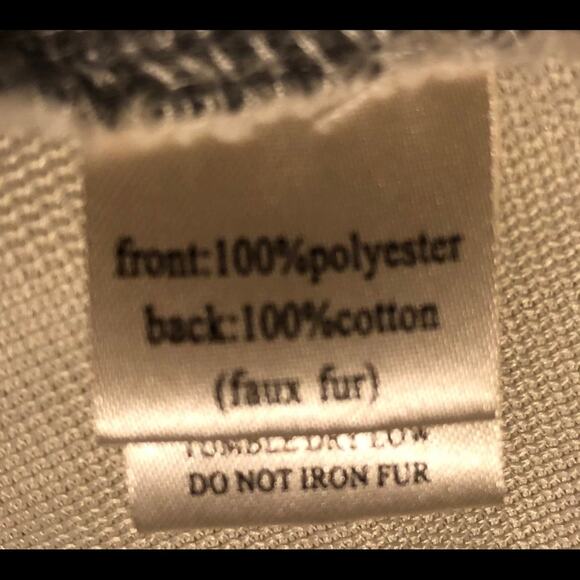 Dylan Faux Fur Sweater Vest Women’s XL Beige Cozy Boho Cottagecore Herringbone - Picture 5 of 6